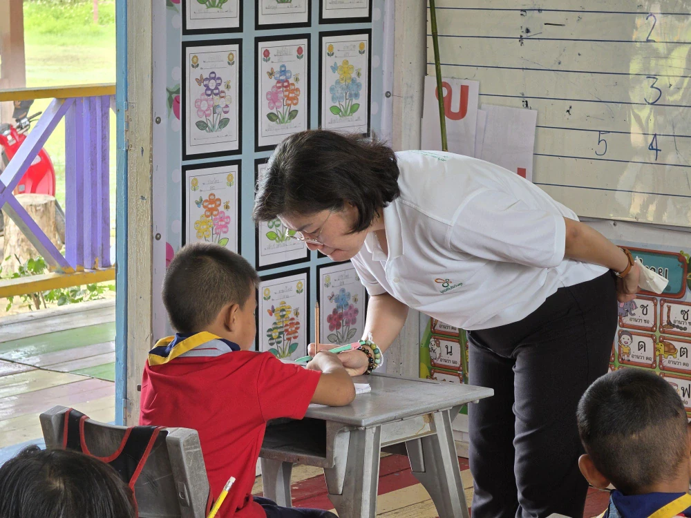 ติดตามนิเทศการสอนคุณครู ให้คำแนะนำ พร้อมช่วยแก้ไขปัญหาการอ่านเขียน ผ่านโครงการ "อ่านเขียนเรียนสนุก ปั้นเด็กจิ๋วเป็นเด็กแจ๋ว"